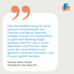 Zitat von Präsidentin zur Geschlechtergerechtigkeit im Homeoffice